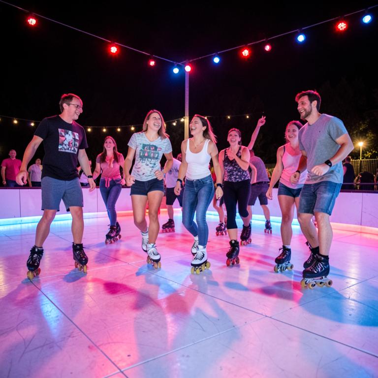 Night roller skating experience