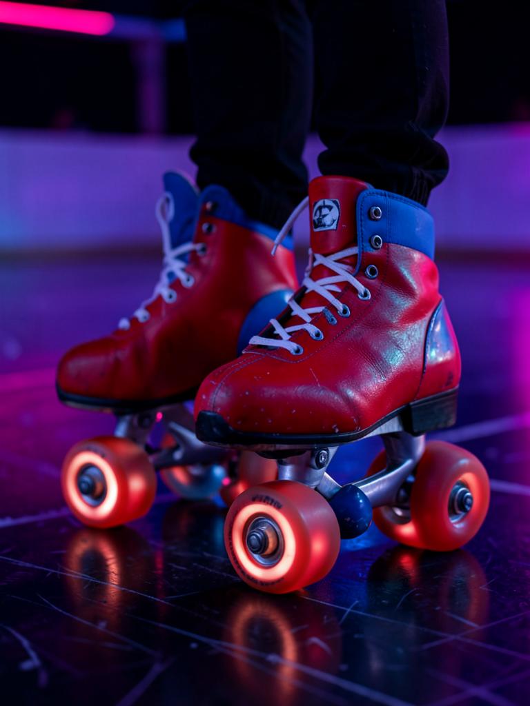 Roller skates ready for a Roller Zone event